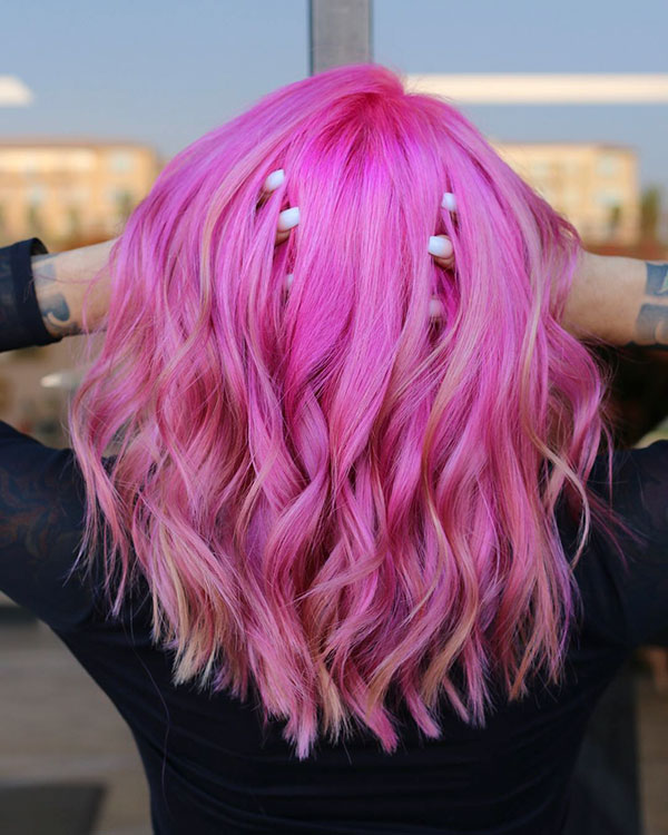 Pink Medium Hair