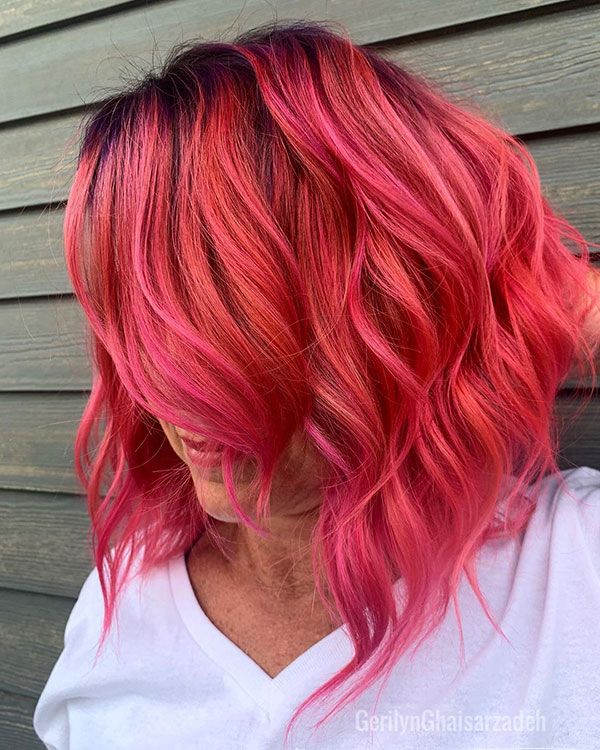 Women With Medium Pink Hair