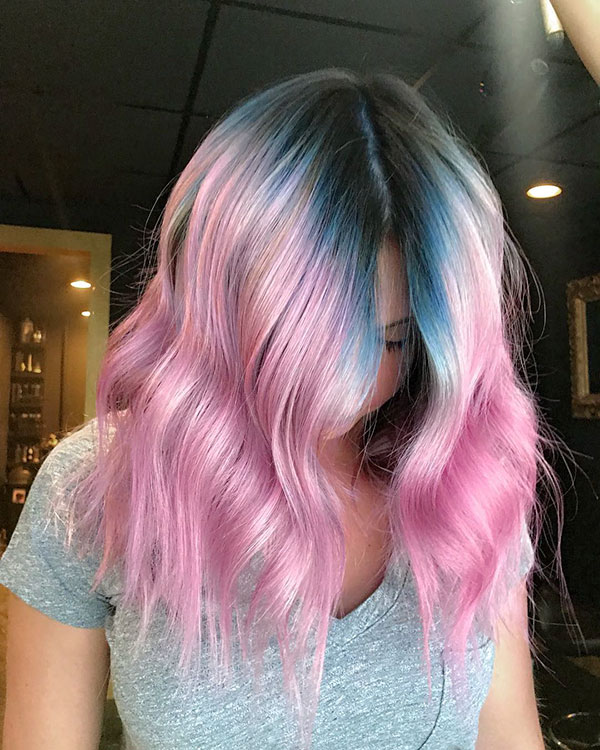 Medium Pink Hairstyles